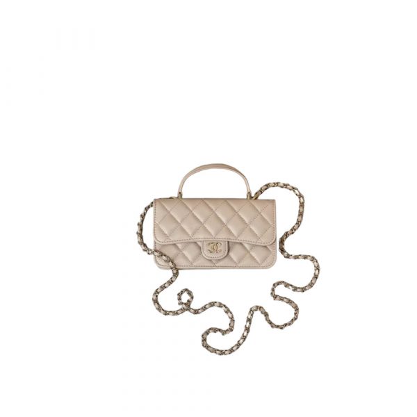 CHANEL MINI FLAP WITH TOP HANDLE(HIGH-END GRADE)