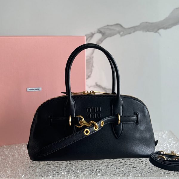 MIUMIU Aventure nappa leather top-handle bag(HIGH-END GRADE)