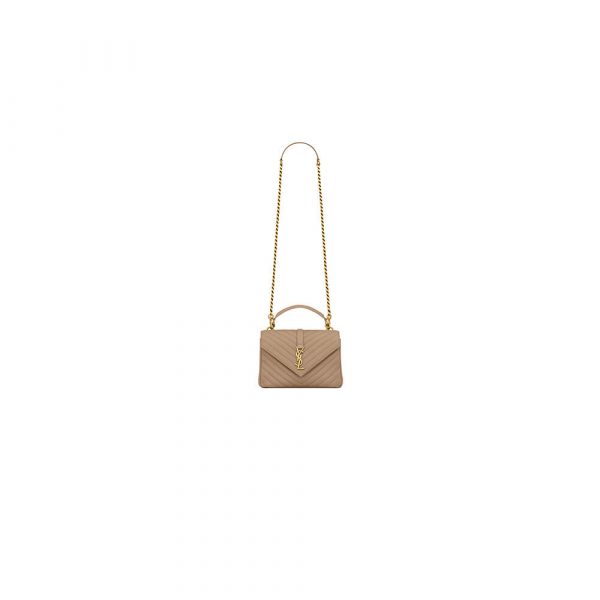 COLLEGE MEDIUM CHAIN BAG IN QUILTED LEATHER