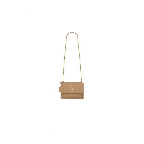 SUNSET MEDIUM CHAIN BAG IN SMOOTH LEATHER