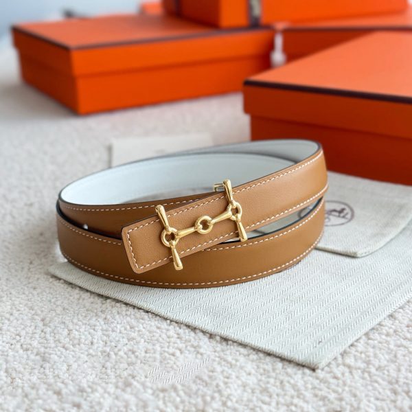 HERMES H Equestre belt buckle & Reversible leather strap 24 mm