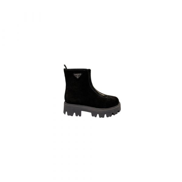 PRADA Suede booties with zip
