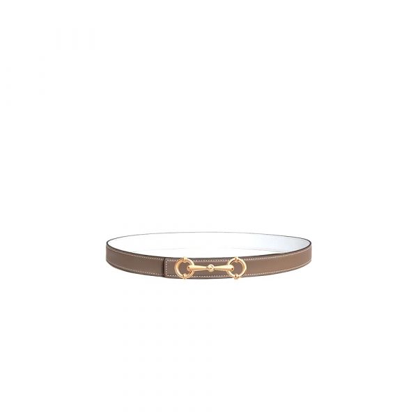 HERMES Lady Rider belt buckle & Reversible leather strap 24 mm