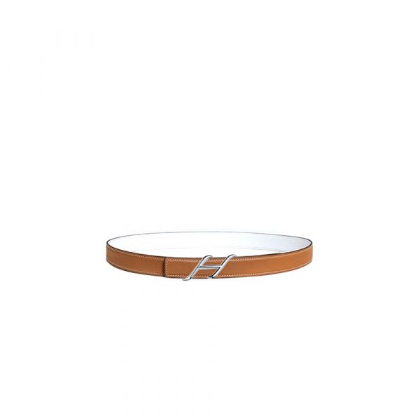 HERMES Fibbia da cintura HDN & Pelle reversible percintura 24 mm
