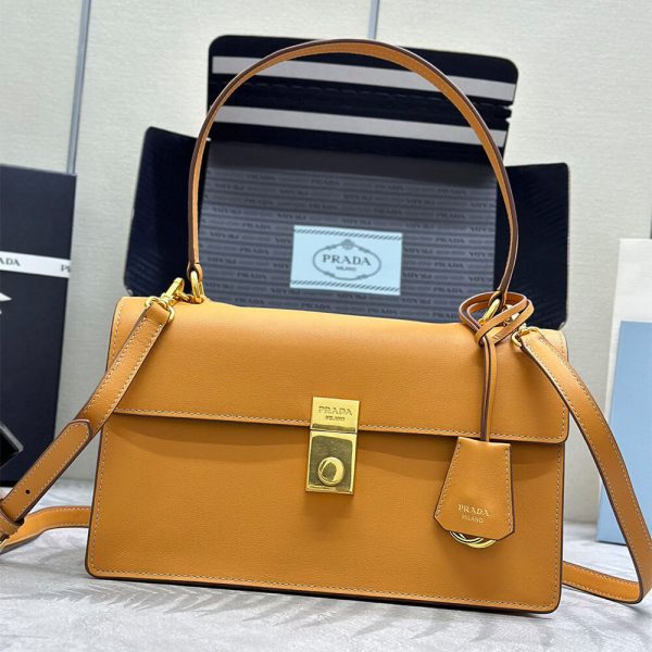Prada Soft Sound medium leather shoulder bag(high-end grade)
