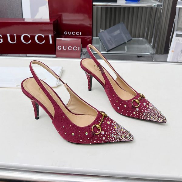 Gucci Women’s slingback pump with crystal Horsebit