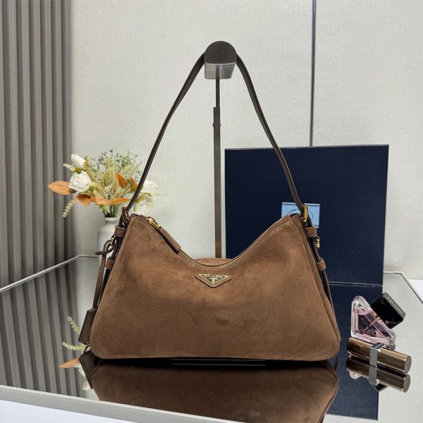 Prada Aimee medium suede shoulder bag