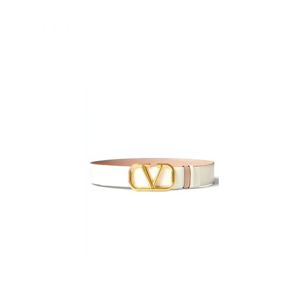 VALENTINO REVERSIBLE VLOGO SIGNATURE BELT IN GLOSSY CALFSKIN 40 MM