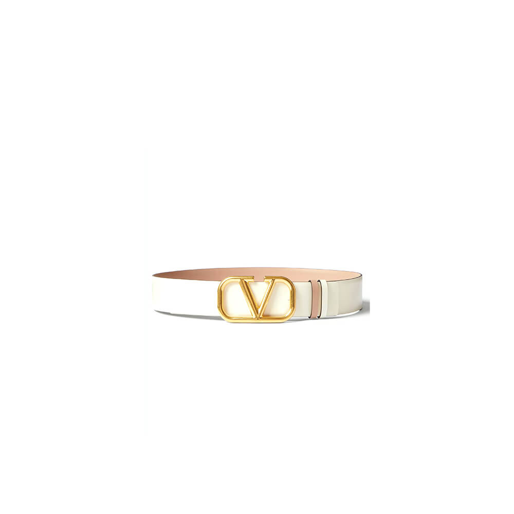 VALENTINO REVERSIBLE VLOGO SIGNATURE BELT IN GLOSSY CALFSKIN 40 MM VALENTINO REVERSIBLE VLOGO SIGNATURE BELT IN GLOSSY CALFSKIN 40 MM