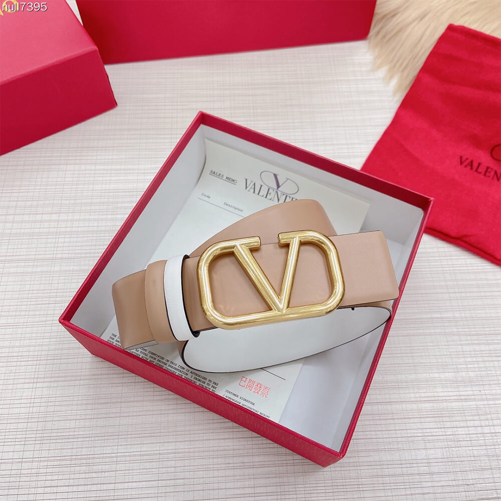 VALENTINO REVERSIBLE VLOGO SIGNATURE BELT IN GLOSSY CALFSKIN 40 MM VALENTINO REVERSIBLE VLOGO SIGNATURE BELT IN GLOSSY CALFSKIN 40 MM
