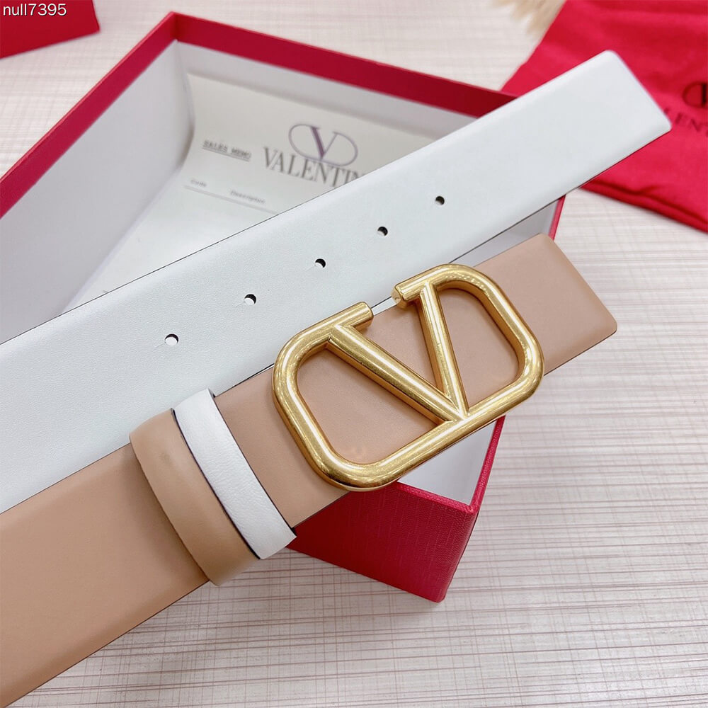 VALENTINO REVERSIBLE VLOGO SIGNATURE BELT IN GLOSSY CALFSKIN 40 MM VALENTINO REVERSIBLE VLOGO SIGNATURE BELT IN GLOSSY CALFSKIN 40 MM