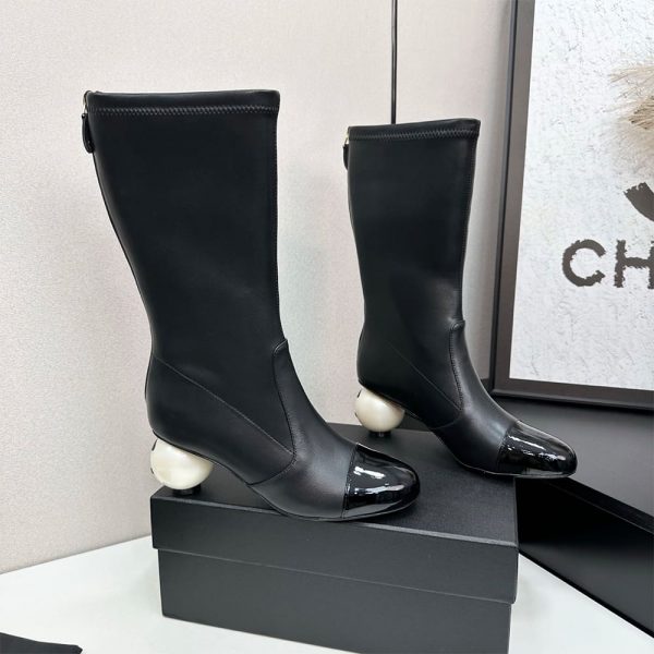 CHANEL Mid-Calf Boots
