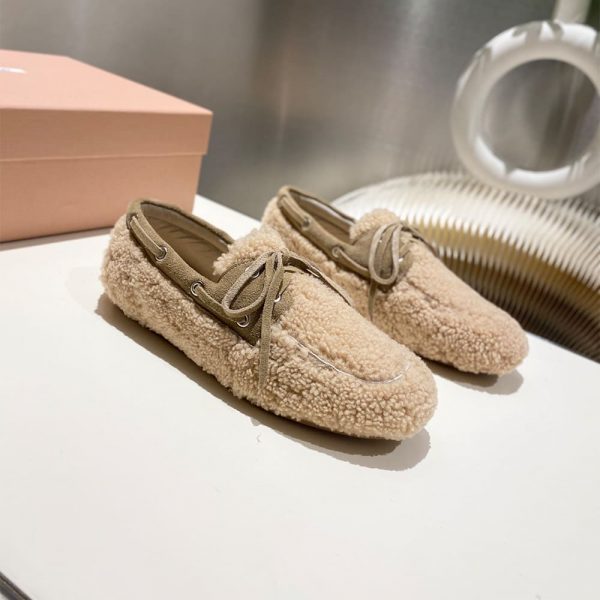 MIUMIU Shearing loafers