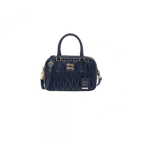 Matelasse nappa leather top-handle bag