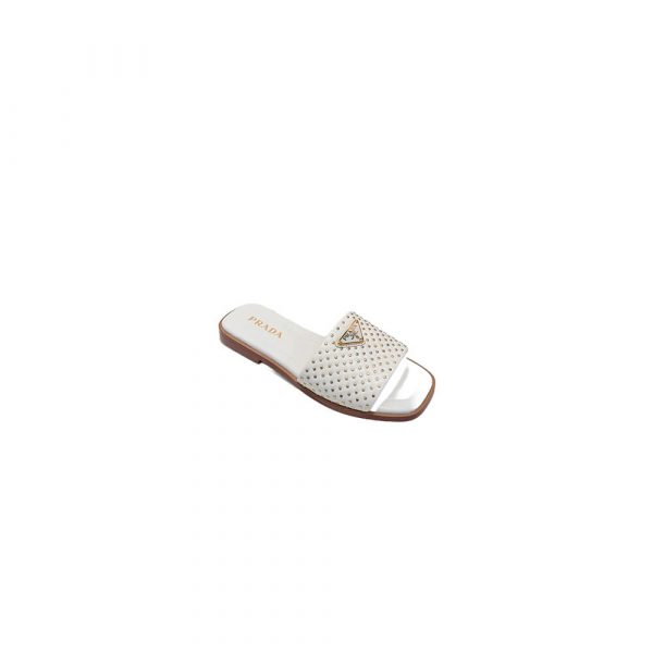 Prada Nappa leather slides with studs