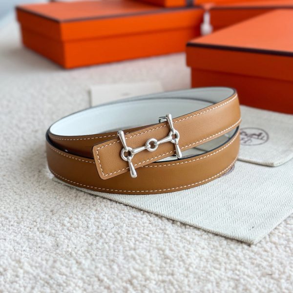 HERMES H Equestre belt buckle & Reversible leather strap 24 mm