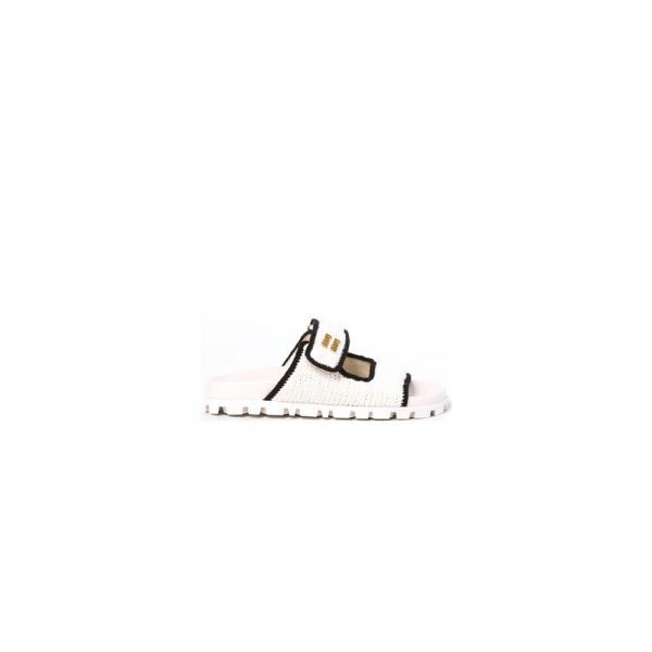 MiuMiu Crochet knit slides