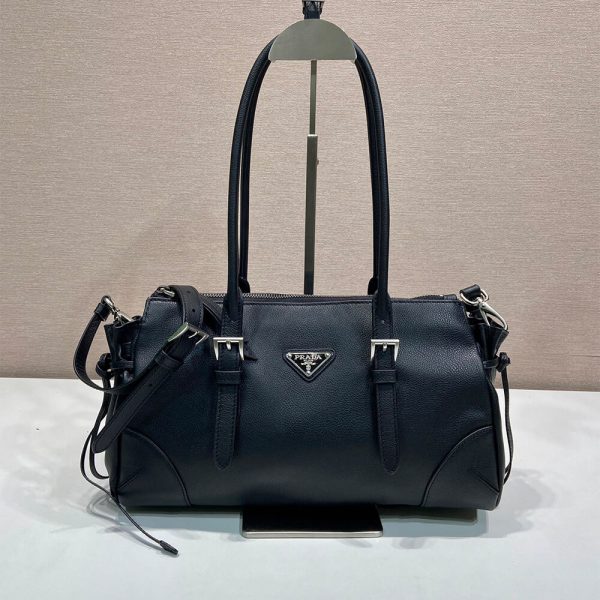 Prada Bonnie medium antiqued leather tote bag(HIGH-END GRADE)