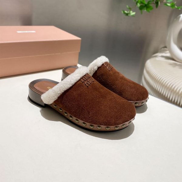 MIUMIU Suede clogs