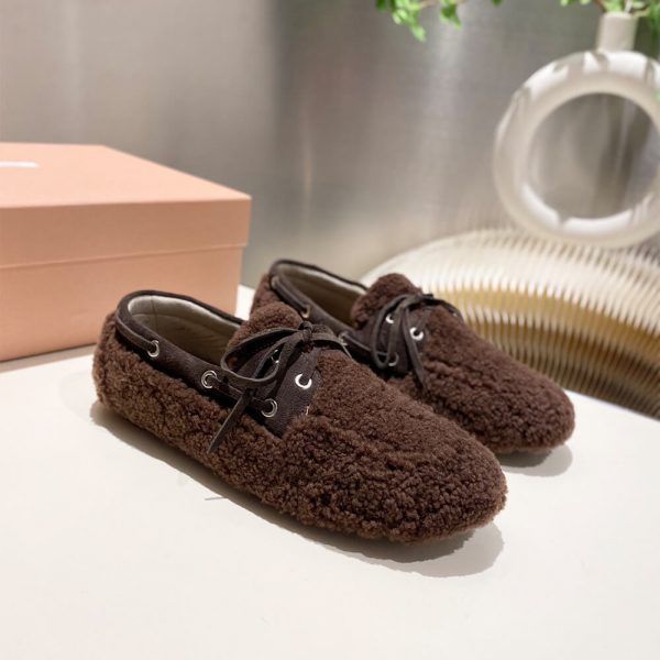 MIUMIU Shearing loafers
