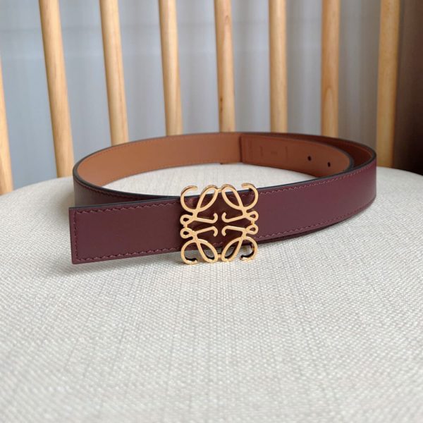 LOEWE Reversible Anagram belt in smooth calfskin 28mm