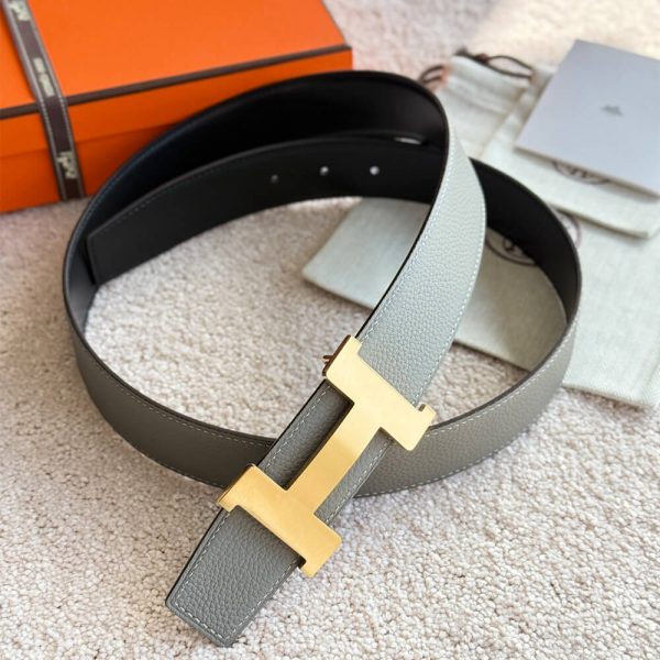 HERMES Boucle de ceinture Constance & Cuir de ceinture r??versible 38 mm