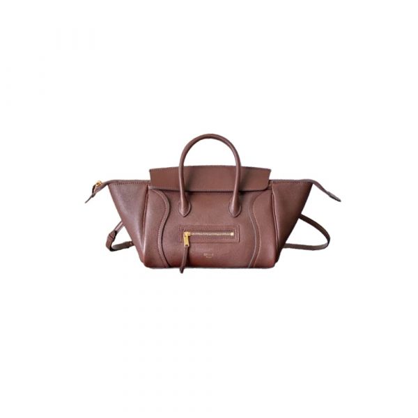 CELINE SMALL NEW LUGGAGE IN SUPPLE SHINY LAMBSKIN(HIGH-END GRADE)