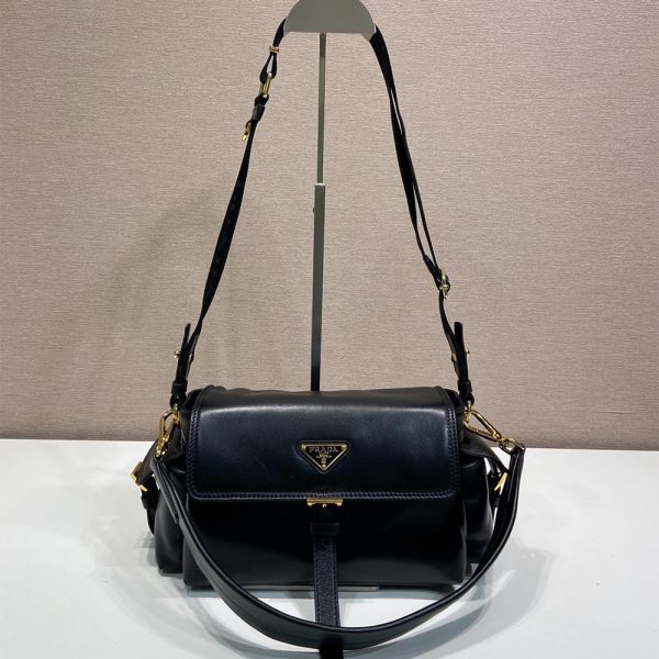 Prada Explore medium nappa leather shoulder bag with flap(HIGH-END GRADE)