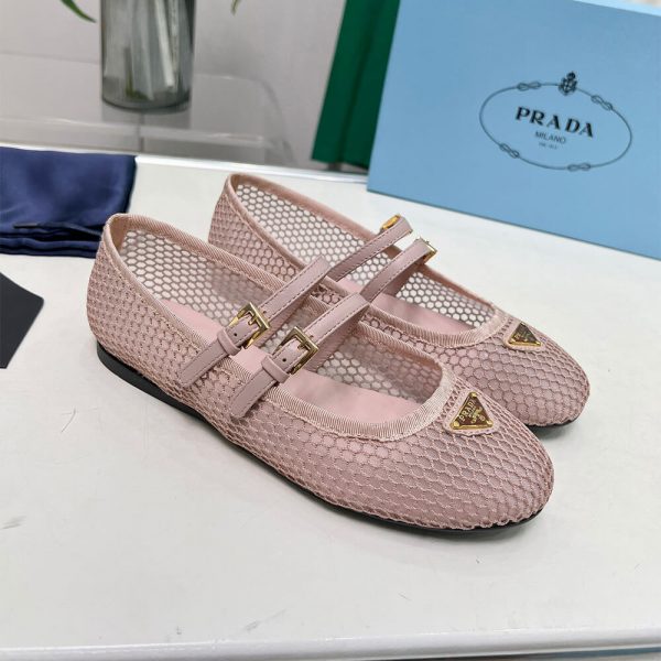 PRADA Mesh fabric ballerinas