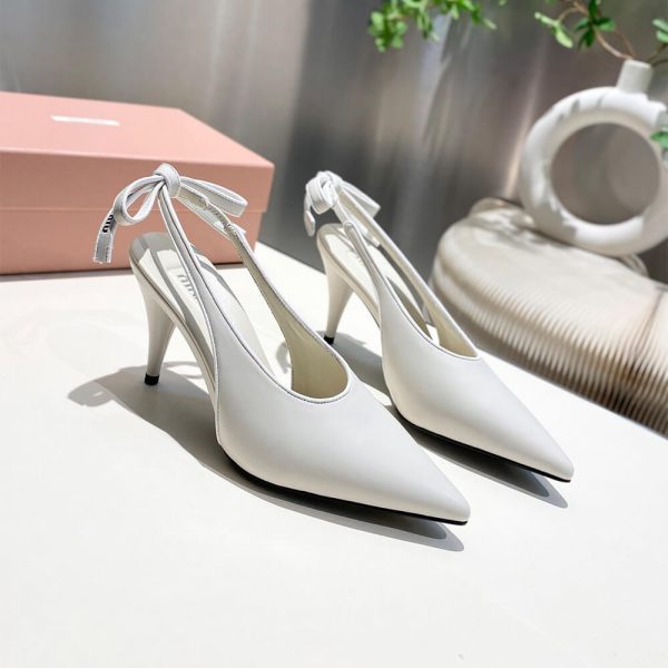 MiuMiu Nappa leather slingback pumps