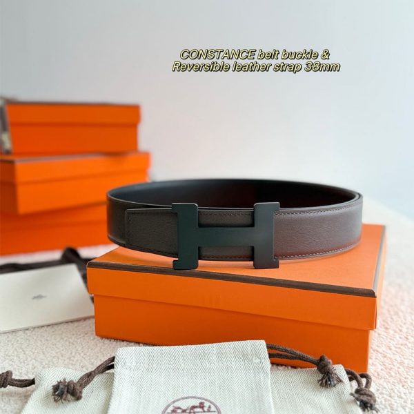 HERMES Constance belt buckle & Reversible leather strap 38 mm