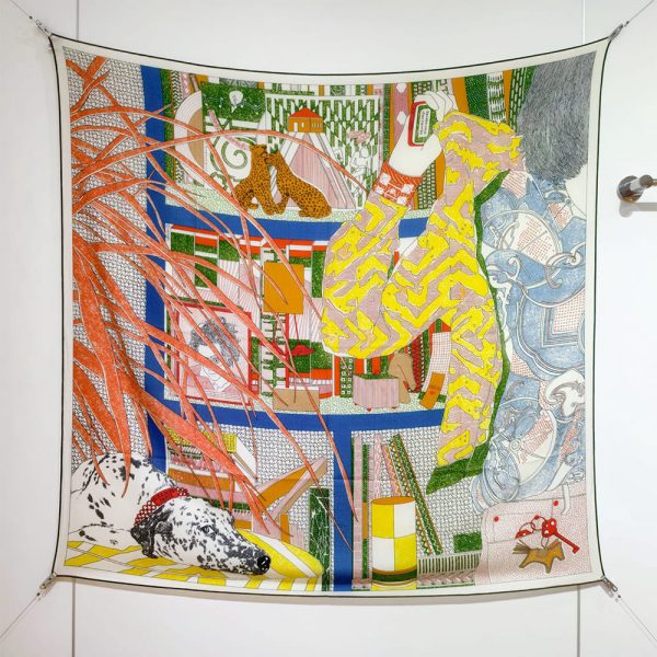HERMES Rendez-Vous Chez Herm??s shawl 140