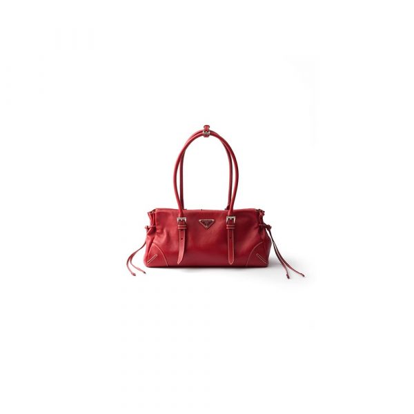 Prada Bonnie medium antiqued leather tote bag(HIGH-END GRADE)