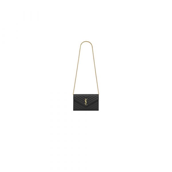 YSL cassandre chain wallet in lambskin