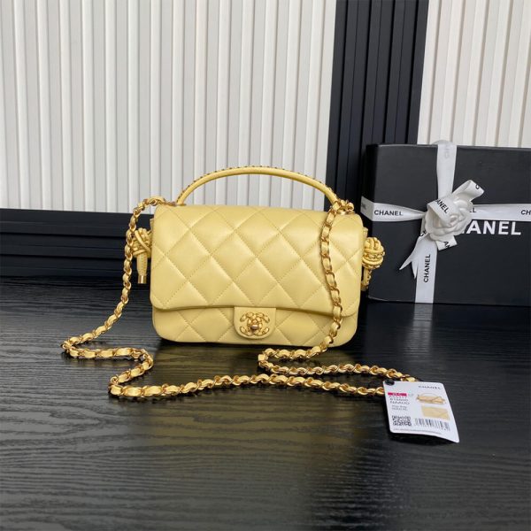 CHANEL Flap Bag with Top Handle(HIGH-END GRADE)