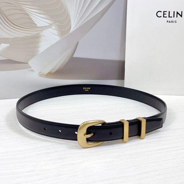 CELINE MEDIUM WESTERN BELT in Taurillon Leather