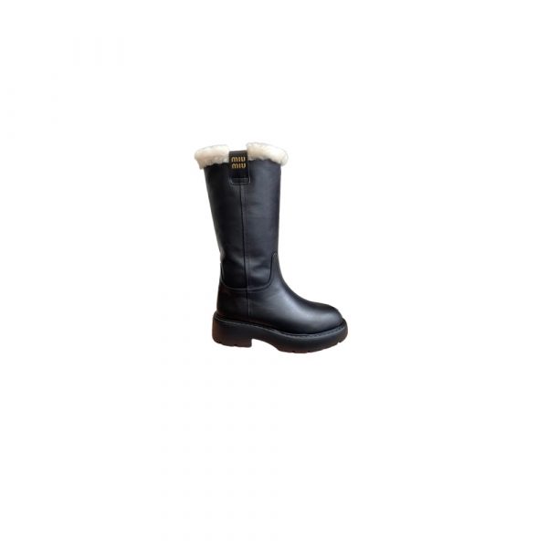 MiuMiu fumé leather boots