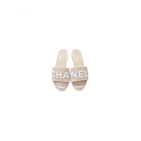 Chanel Ivory Slides