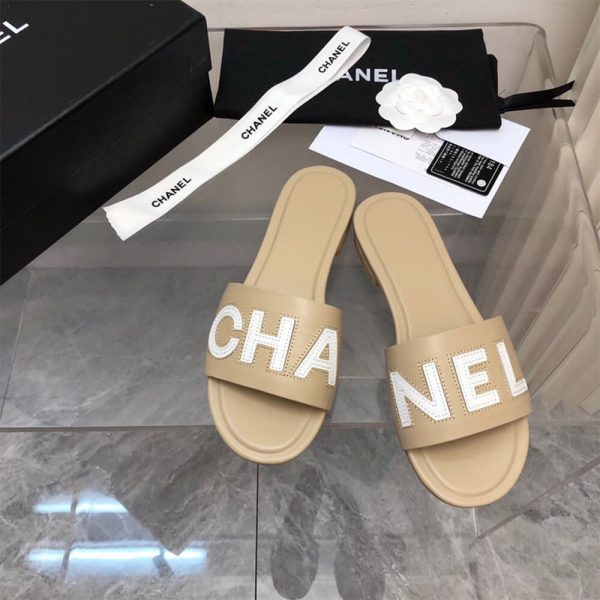 Chanel Ivory Slides