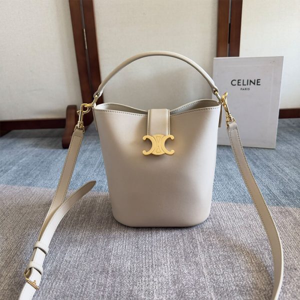CELINE SMALL BUCKET LOUISE IN SMOOTH CALFSKIN(HIGH-END GRADE)