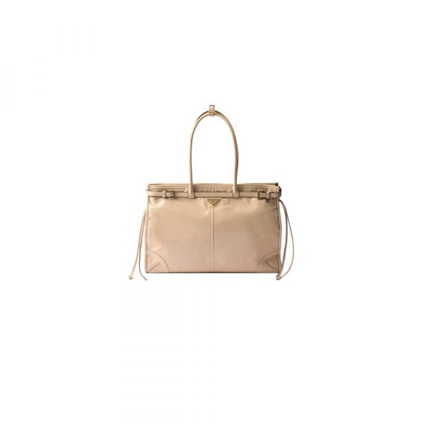Prada Bonnie extra-large leather handbag(HIGH-END GRADE)