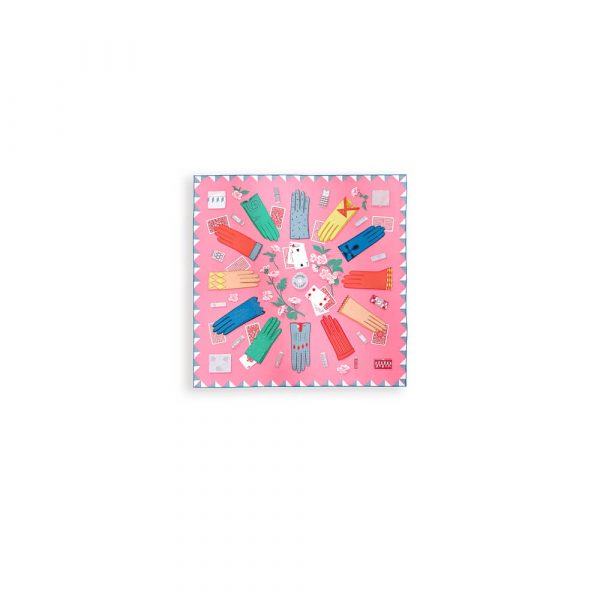 HERMES L’Heure des Gants scarf 90