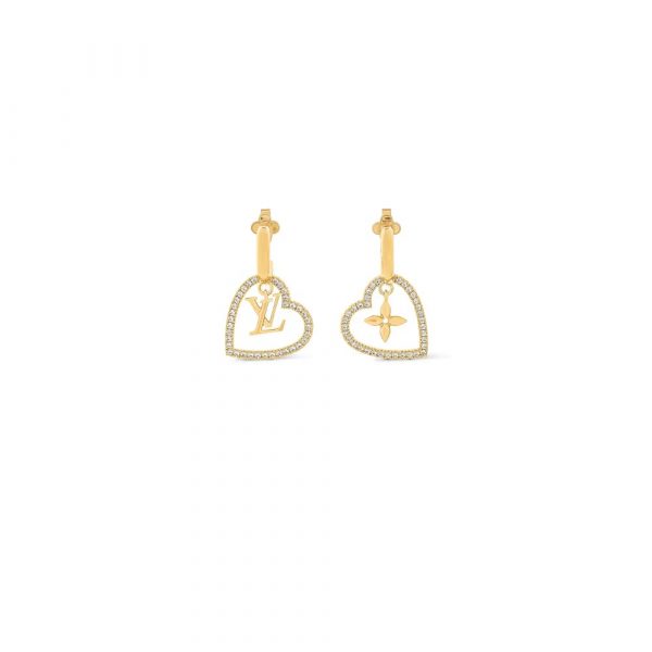 MY LV HEART EARRINGS
