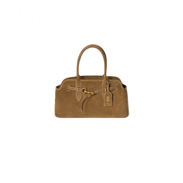 MIUMIU Large Aventure suede bag(HIGH-END GRADE)