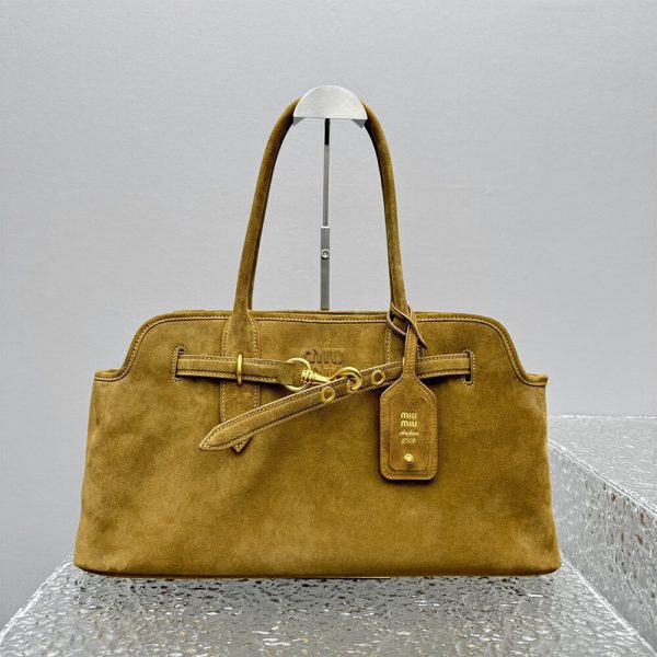 MIUMIU Large Aventure suede bag(HIGH-END GRADE)