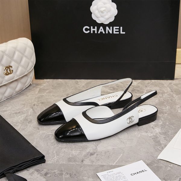 Chanel Diamond Buckle Slingbacks