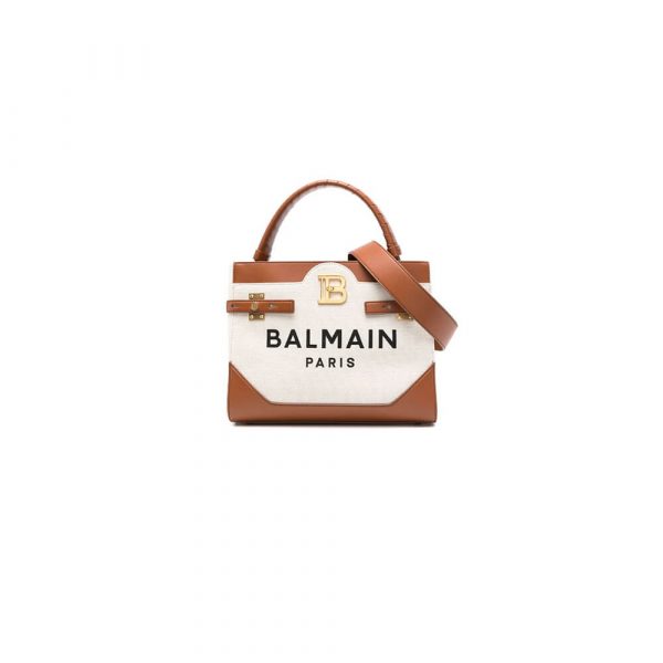 Balmain B-Buzz canvas top-handle bag