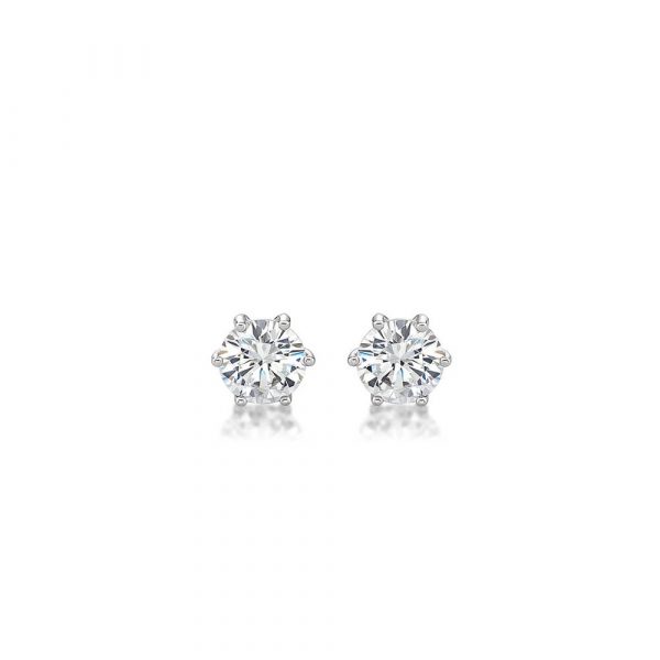 Tiffany 6 Claw Diamond Earrings