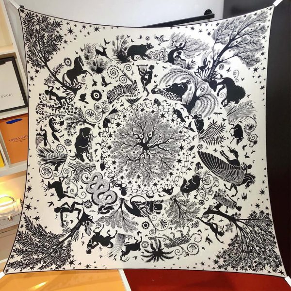 HERMES Sous le Charme d’Orphee shawl 140
