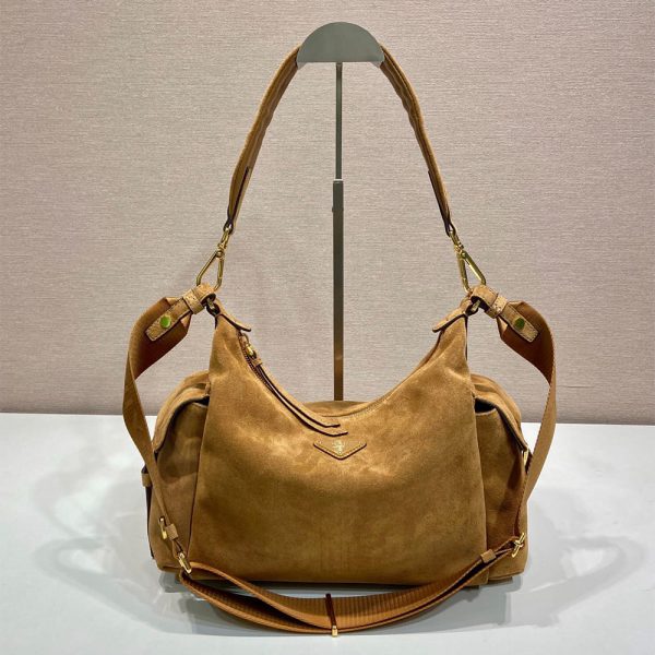 Prada Explore large suede bag(HIGH-END GRADE)